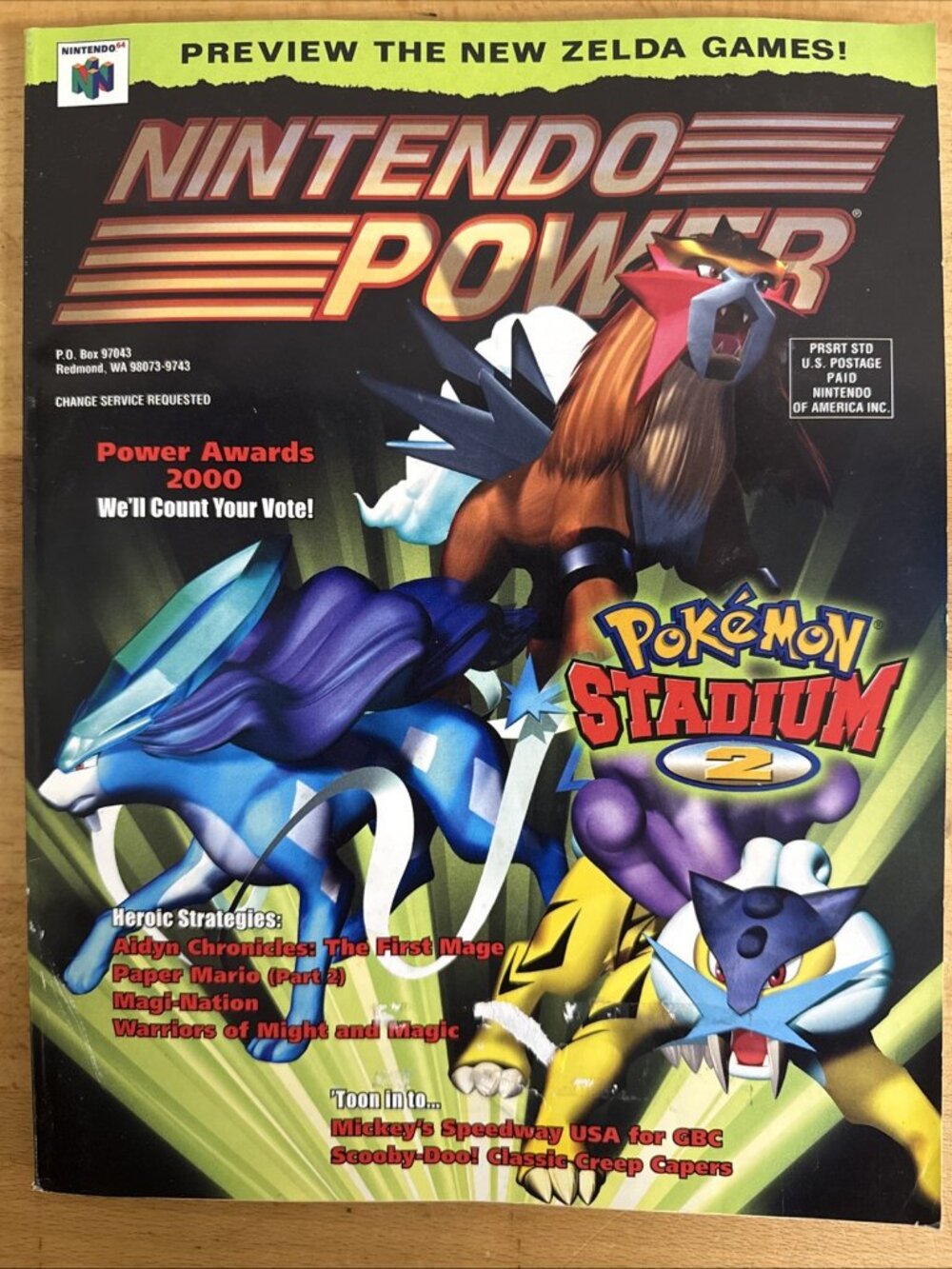 Nintendo Power Magazine Vol 142 Pokemon Stadium 2 Cover Comic Zelda Poster